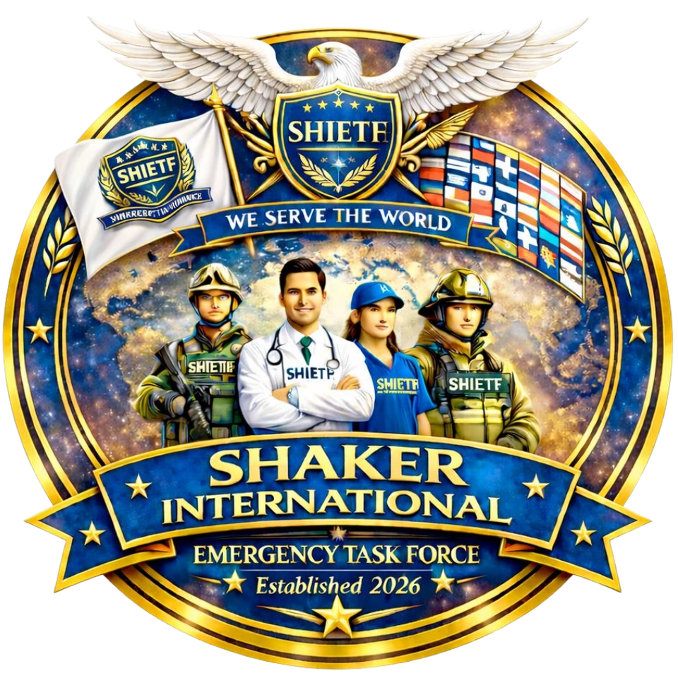Shaker International Emergency Task Force official logo